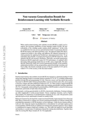 Non-vacuous Generalization Bounds for Reinforcement Learning with Verifiable Rewards