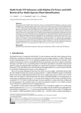 Multi-Scale ViT Inference with Habitat-Fit Priors and kNN Retrieval for Multi-Species Plant Identification