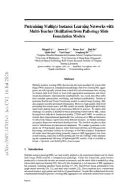 Pretraining Multiple Instance Learning Networks with Multi-Teacher Distillation from Pathology Slide Foundation Models