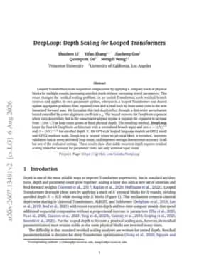 DeepLoop: Depth Scaling for Looped Transformers